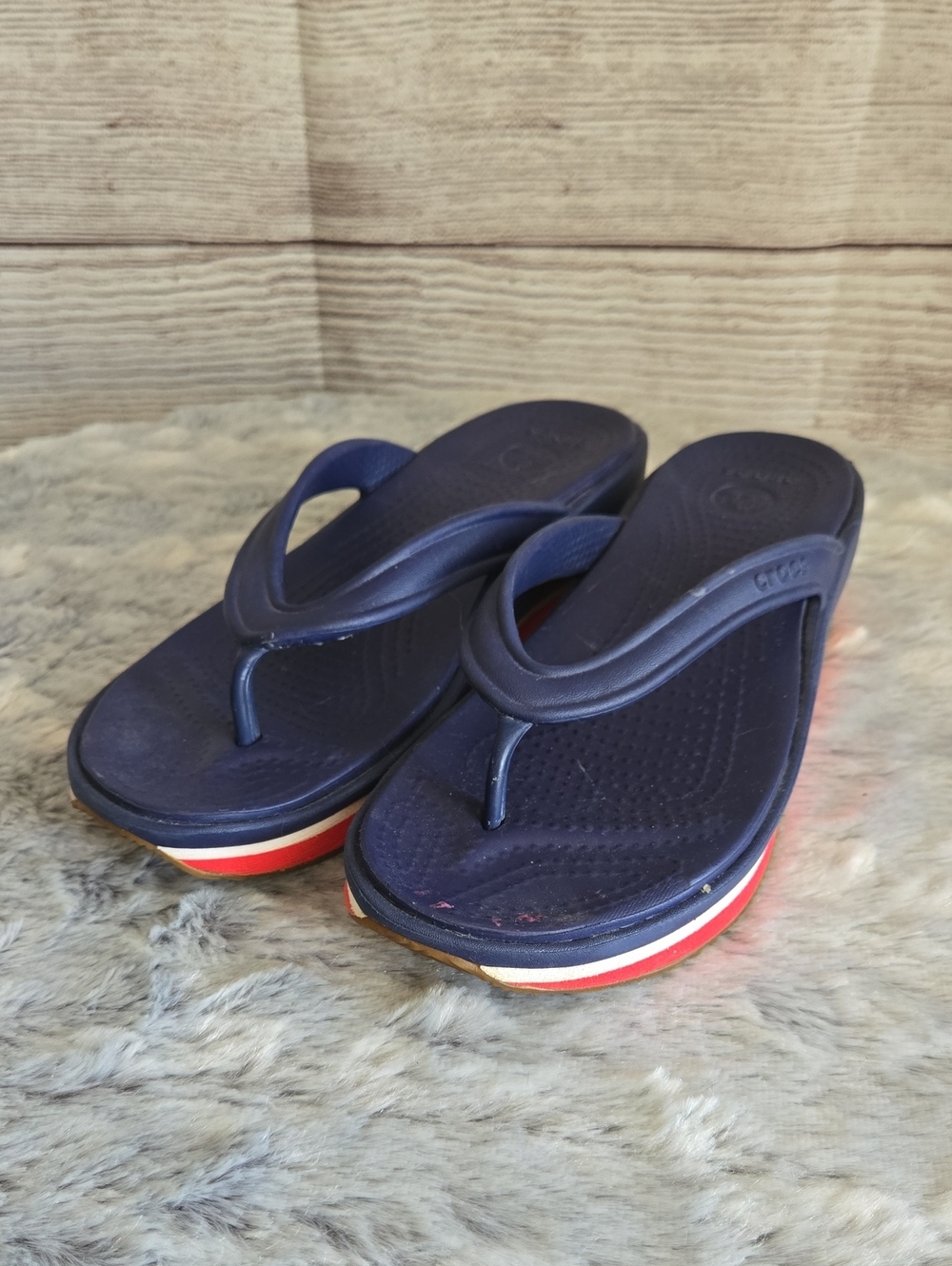 CROCS Flip Flops, Womens Size 6